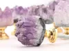 Factory Home Natural Amethyst Crystal Knobs Skåp Stone Pulls Gemstone Handtag för skåplådan Dresser Office LLF12083