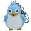 مفاتيح مفاتيح لطيف البطريق مفاتيح LED الشعلة مع Sound Light Keyfob Kids Toy Gift Fun Animal Keyholder Fashlight keychain