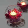 round glass candle holders