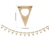 Flaggor vintage jute hessian burlap bunting kärlek hjärtbannrar fest flagga diy för bröllop banner garland tält dekor dekoration224a