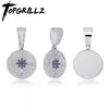 Topgrillz Hip Hop Compass Pendant Iced Out Cubic Zirconia med Tennis Chain Fashion Smycken Gift för män Kvinnor 210721