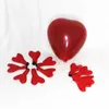 10 pouces Double couche rouge amour coeur ballon salle de mariage fond décoration ballons fête d'anniversaire mise en scène décoration