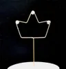 Moon Crown Bolo Topper Coração Toppers Chuveiro De Bebê Decoração De Aniversário Prata De Ouro Pequeno Para Meninos Meninas