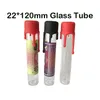 Packwoods Joints Glazen buis Kleurrijke siliconen dop Pre-roll Voorgerolde E-sigaret Droge kruidenverpakkingsbuizen Pre Rolling Dank Vapes