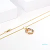 Европейская и американская 18K Gold Pearl Vogue Drop Серьги Ожерелье Подвеска Набор Мода Темперамент Женский Ювелирные Изделия Все-Спобамные Украшения Подарок