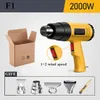 Andra elverktyg 2500W 220V EU Industrial Electric Electric Hot Air Gun Thermoregulator Heat Guns LCD Display Slödning 110V