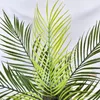 Decorative Flowers & Wreaths 1 Branch 50cm Artificial Tree Palm Leaf Real Plastic Decorations Fake Tropical Garden Ornaments Plants Home Wed