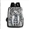 3D Embossed Skull Backpack bags Men Women unique Originality man Bag rivet personality Cool Rock Laptop Schoolbag