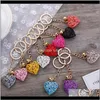 Aessories20Pcs/Lot Wholesale Hollow Heart Fashion Charm Cute Purse Bag Pendant Car Keyring Chain Ornaments Gift Keychains T200804 655 Drop D