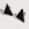 Style simple charme Stud femmes luxe Hip Hop boucle d'oreille Triangle forme haute qualité goujons femmes lettre impression géométrique boucles d'oreilles5257562