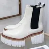 2021 Höst Vinter Flat Ankel Stövlar Kvinnor Real Läder Tjockt Bottom Fashion Low Tube Shoes All Match British Style Short Boot