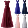 Elegant Evening Dresses Tulle Long A line Cap Sleeve Applique Evening Prom Gown robe de soiree CPS1132