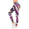 브랜드 섹시한 여성 legging 리프 인쇄 피트니스 레깅스 패션 슬림 레 레인 높은 허리 레깅스 여자 바지 210925