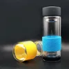 Porte-gobelet en silicone souple anti-brûlure Outil de verres à eau Tasses à eau en verre Supports isolants antidérapants