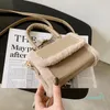 Cross Ciało Furry Bag Crossbody Torby Dla Kobiet Moda Winter Moda Pluszowa Skórzana Łańcuch Ramię Messenger Kobiet Luksusowa Torebka