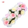 Artificial Arch Flower Row Table Runner Centerpieces String for Wedding Party Road Cited Flowers Decoration the moQ of 12 pcs