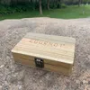 Honeypuff kit de fumar combo caixa de armazenamento de madeira recipiente de cera ferramenta ferramenta metal dabber um aperto apertar pop caixa de vidro tubos de vidro tabaco saco