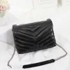 5A Designers luxury handbags bag purses square fat LOULOU chain bags real leather bag women shoulder bags high quality Flapbag black bag mini bag