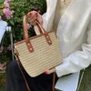 Handtasche Einkaufstaschen Stroh Strand Einkaufstasche Handgewebte Damen Schulter Reise Shopper Weben Umhängetasche Bohemian