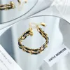 リンク、チェーンファッションデザイン18 Kゴールドメッキレトロ韓国の革ロープブレスレット女性ステンレススチールジュエリー卸売不能