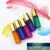 5pcs/pack 5ml Glass Roll on Bottle with Stainless Steel Ball Perfume Roller Essential Oil Sample Test Vials