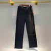 Jeans da tasca con lettere rimovibili in stile Harajuku Pantaloni da donna in denim a gamba larga larghi a vita alta primavera marea 5B817 210427