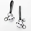 1 pc cute panda keychain para homens mulheres chaveiro de bolsa de mochila carro pingente de carro de pelúcia chaveiro titular titular bijuters presente g1019