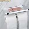 Wykończenie utleniania Solidna aluminiowa papier toaletowy Uchwyt w łazience Multifunction Mobile Yt-1592 210720