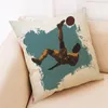 Подушка/декоративная подушка футбол спорт акварель с печать