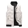 Ny ungdomsutveckling Fritid Stand Collar Sports Down Vest Koreansk version Vinter Mäns Varma Fashion Shoulder Ärmlös Jacka Y1103