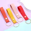 Fashion PU Leather Keychain Business Gift Key Ring Men Women Car Key Strap Waist Wallet Keyrings