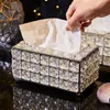 Коробки тканей Салфетки Европейский стиль роскошный прозрачный ящик для дома украшения портативный уборной гостиной спальня настольный декор