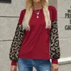 Jocoo jolee fashion fashion fasher leopard print lastwork Свободная футболка осенью старинные футболки элегантные вершины туника 210518