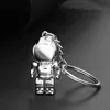 3D Keychain Astronaut Robot Key chain Party Supplies Metal Pendant Keyrings Car bags Keyholder Women Men Kids Birthday Present WY1344