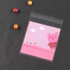 Storage Bags 100pcs/lot Manufacturers Direct Cute Bear Baked Goods Self-adhesive Cookies Candy Gift Handmade Soap Jewelry