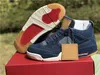 Äkta Jumpman 4 4s män Basketskor Mens Denim Canvas Sneakers Full storlek 40--47