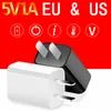 Universale 5V 1A Eu US AC Caricatore da muro da viaggio per la casa Adattatori di alimentazione per auto per Iphone 12 13 14 Samsung Lg Android phone tablet pc