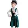 Barnkläder Spetsblus + Klänning Tjejer Outfits Est Girl Casual Style Kostymer för 210527