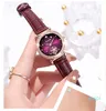 Luxe Longbo Rose Boîtier En Or Belle Dames Montre À Quartz Diamant Nuit Étoilé Cadran Délicat Femmes Montres Filles Élégantes Montres-Bracelets