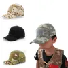 Utomhusbarn Baseball Cap Chirdren Tactical Army Sport Snapback War Game Militär Caps Camouflage vandringshattar