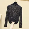 Long Sleeve Blouse Women Blusa Blusas Mujer De Moda Turtleneck Hollow Lace Blouse Shirt Blusa Womens Tops And Blouses D881 210602