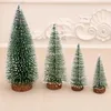 Kerstdecoraties 5 -delige mini -boom sisal ceder decoratie kleine blauw groen PVC 10 cm/15 cm/20 cm/25 cm/30 cm