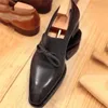 Men Pu Leather Shoes Low Heel Fringe Dress Brogue Spring Boots Vintage Classic Male Casual F90 2111023653261