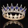 Oro Viola Queen King Corona nuziale per le donne Copricapo Prom Pageant Matrimonio Diademi e corone Accessori per gioielli per capelli 2106162961