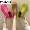 Women Lady Slip on Sandal Cool Boots Shoes Summer New 2021 Woman Feminino Waterproof Rubber Overshoes Cool Boots Antiskid Shoes Y0914