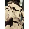 Womens Trench Coats Classic Khali Knee Length Premium Coat for Woman 2021 Autumn Winter Designer Luxury Female Clothing Vintage