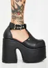 Sandales marque 2021 été livraison directe INS vente gros talon haut noir Style gothique Lolita Cool plate-forme femmes chaussures grande taille 43