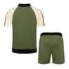 Sommar män sätter Casual Jogger Sportkläder Kortärmad Zipper Tshirts + Shorts 2 Piece Mens Patchwork Tracksuit High Quality Suit 210603
