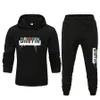 2022 Moda męska Moda Kapturem Sportowa Mężczyźni Ubrania Jogging Casual Dressuit Mens Running Sport Suits + Spodnie 2 sztuk Zestawy dla kobiet Kurtki