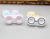 many colors Contacts Lens Case Holder Plastic Objective Travel Portable boxes Storage Container Colorful Eye Box